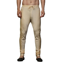Kisah Men's Churidar, Cream Solid Cotton Blend (40)