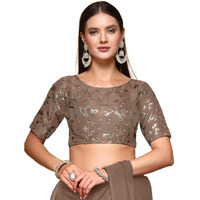 Oomph! Readymade Blouse For Women, Brocade, Boat Neck, Rbbl493