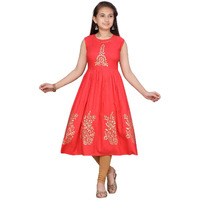 Aarika Girl's Cotton Regular Tunic Shirt (Jn_Kurti-K-60_Gajri
