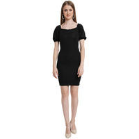 Popwings Casual Bocycon Designer Dress For Women Black