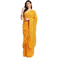 Shiv Textiles Women's Georgette Sequins Ready To Wear One Minute Saree For Women With Unstitched Blouse. (St-R-12-Yellow)