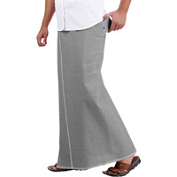 Prakasam Cotton Mens Supreme Qulaity Kfc Plain Welcro Pocket Dhoti (Kfc-Pln-M.Green)
