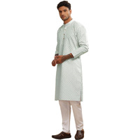 Be Active Men's Cotton Regular Fit Kurta (C-399-4_Green, Large)