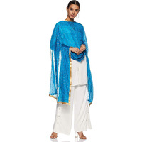 Weavers Villa Women's Solid Silk Dupatta, 2.25 Mtrs