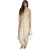 Lookmark Kurta Set: Sizzle With Ethnic Flair! Make Heads Turn With Our Vibrant Cotton Blend Printed Kurti Pant Sets! Multicolour