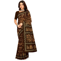 Tamaira Fashion Women's Jaipuri Hand Block Printed Pure Cotton Mulmul Saree Without Blouse Piece(11615_Coffee)