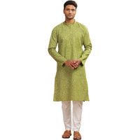 Be Active Men's Cotton Regular Kurta (C-399-2_Green