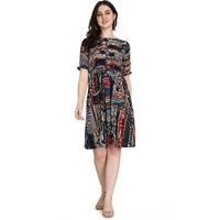 Om Sai Latest Creation Rayon Printed Fully Stitched Straight Kurti For Women & Girls On Jeans Palazzo Or Skirt (Plus Size Upto 2Xl)-(Grey) (Multicolored, Xx-Large)