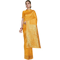 Glory Sarees Womens Banarasi Silk Saree With Blouse Piece (Luxury127_Mustard)