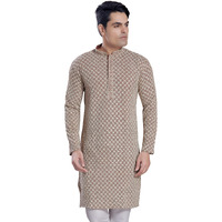 Divisive Men's Sequince Embroidered Cotton Blend Only Slim Fit Kurta (Dkrt612_S_Maroon)