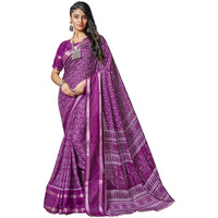 Greciilooks Plain Cotton Latest Design For Women | Silk Banarasi Saree (Gl-S2399_Purple)