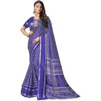 Greciilooks Plain Cotton Latest Design For Women | Silk Banarasi Saree (Gl-S2399_Dark Blue)