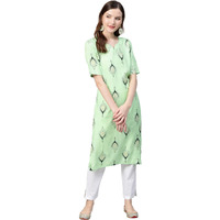 Idalia Sage Green Rayon Kurta Set