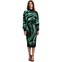 Purvaja Women's Polyester Blend Cocktail Midi Dress (Maxi-033-Sea Plant-Xxl_Rama