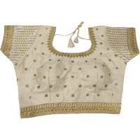 Vihu Fashion Women's Heavy Milan Silk Short Sleeve Regular Blouse (Vf Farma 2102 Gold 36