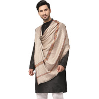 Weavers Villa Men's Woolen Lohi/Shawl (Ms-Kinnauri, Lightbeige), 112Cm X 225Cm