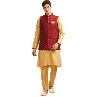 Be Active Men's Floral Regular Kt-Ser (Kt0675-01-M_Red M)