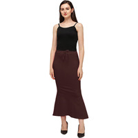 Shiv Textiles Lycra Cotton Blend Fishcut Flare Shapewear For Women Brown M