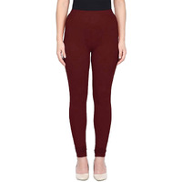 Shasmi Women's Stretch Leggings Chudidar Maroon 5_Dark M