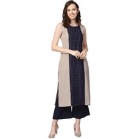 Ziyaa Women Seasonal-Fashion Salwar Suit Set, Beige, 2Xl