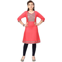 Aarika Girl's Cotton Kurti Legging Set (Kl-E-22_Gajri-Navy Blue_32)