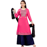 Aarika Girl's Cotton Regular Tunic Shirt (Kurti-E-22_Gajri_40)