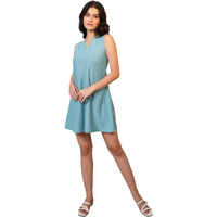 Purvaja Womens A-Line Mini Length Dress (Yuvi-033-Dusty_Dusty_Medium)
