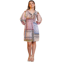 Purvaja Womens Fit & Flare Knee Length Dress (Floe-001_Multi_Large) Multicolour