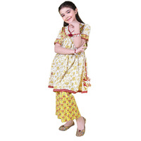 Naughty Ninos Girls Ethnic High Waist Printed Kurta With Printed Pyjama (Nn00016Eth_6-7 Years)