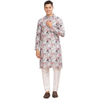 Be Active Men's Cotton Blend Regular Kurta (My0020 0_Multicolour