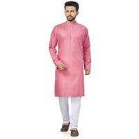Be Active Men's Solid Pink Kurta Set || Men Kurta Pajama || Men Kurta Pajama Set || Kurta Pajama For Men (N-Rfsk0001 5 Set Xxl)