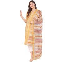 Fabindia Women's Cotton Printed Regular Kurta (1037551Yellow_Yellow