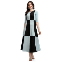 Purvaja Women's Corduroy Empire Waist Maxi Casual Dress (Lucy-388-Sb-Bl-S_Sky Blue