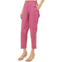 Fabindia Women's Regular Casual Pants (2124217Wine_Magenta