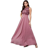 Miss Chase Women's Round Neck Sleeveless Maxi Dress (Mcaw24D96-14-196-09, Lavender, 4Xl)