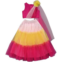 A.T.U.N. (All Things Uber Nice) Girl's Polyester Readymade Lehenga Choli Set (13-14 Years) (10-11 Years),Multicolour