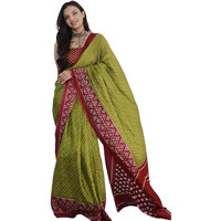Shiv Textiles Womens Pure Cottoncasual Wear Saree (Smc-St-31-Green)