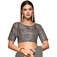 Oomph! Readymade Blouse For Women, Brocade, Boat Neck, Rbbl517