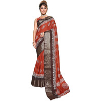 Yashika Womens Dola Jacquard Saree| Lightweight Digital Graphic Printed Saree For Women With Unstitched Blouse Piece (Az-Ys-P1-Jasumati Red)