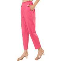 Fabindia Women's Regular Casual Pants (2124217Pink_Pink
