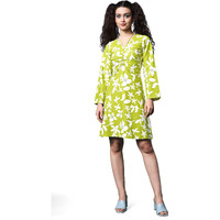 Purvaja Womens A-Line Above Knee Length Dress (Wini-075-Winkle_Green_X-Large)