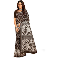 Tamaira Fashion Women's Batik Printed Pure Cotton Mulmul Saree Without Blouse Piece(2480_Grey)