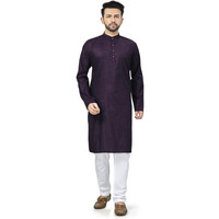 Be Active Men's Solid Wine Kurta Set || Men Kurta Pajama || Men Kurta Pajama Set || Kurta Pajama For Men (N-Rfsk0001 10 Set M)