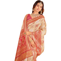 Glory Sarees Women's Patola Cotton Silk Saree With Blouse Piece (Patola_Maroon)