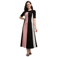 Purvaja Women's Corduroy Empire Waist Maxi Casual Dress (Lucy-362-Pe-Bl-S_Peach