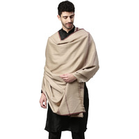 Pashmoda Men Farhat Woven Design Shawl (Size 123X266 Cms, Black Color)