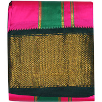 Prakasam Cotton Brand- Poly Mixing Mens Panjakejam Dhoti & Towel Set (Asha-9X5) (Rose)