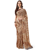 Pratham Blue Women's Silk Saree With Blouse Piece |Saree For Women | Women Saree With Blouse Piece | Silk Saree For Women | Printed Fancy Saree (Pb-387_Brown)