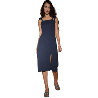 Kotty Women's Shoulder Straps A-Line Midi Dress(Blue,S)