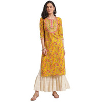 Varanga Bandhani Digital Printed White Kaftan With Vibrant Bandhani Print & V-Neck Design  Elegant, Comfortable, And Stylish (Medium)